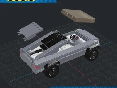 Lego Car - Tesla Cybertruck 3D print model