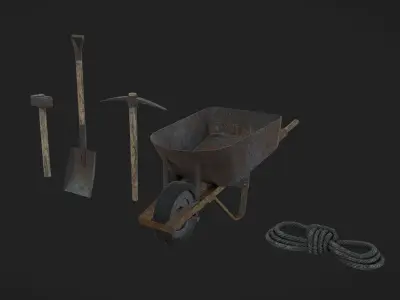 Mining Assets 02 Low-poly 3D model