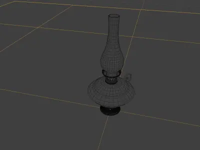Old Gas Lamp 3D Model 3D model