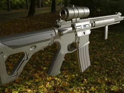 SAAR Assault Rifle Low-poly 3D model