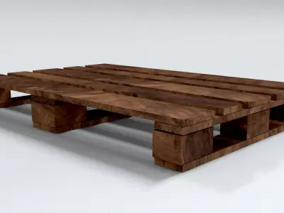 laos Wood Pallet Low-poly 3D model