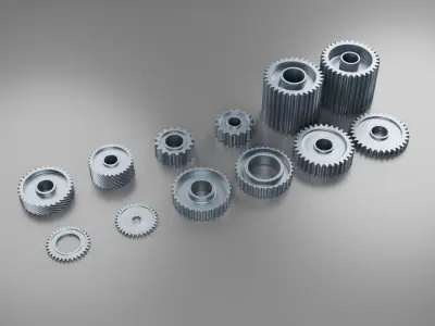 Gears Set types of 3D model