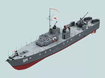 ORP Smialy submarine hunter  3D model
