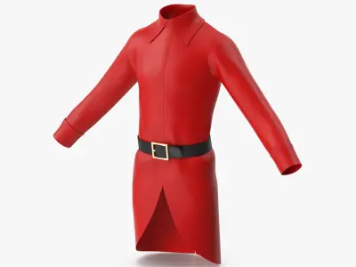  Coat Red with Belt 