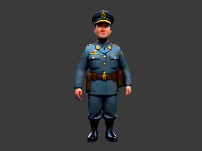 World War II Soldier Low-poly 3D model buy