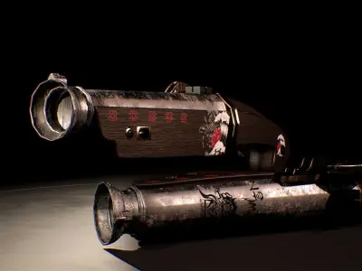 Matchlock Japanese Pistol 3D model