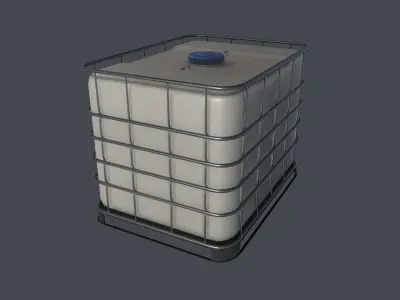 Water Plastic Tank Low-poly 3D model