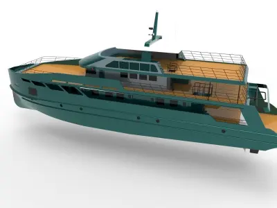 green yacht 3D model