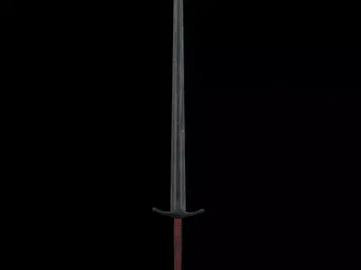 Medieval Sword Low-poly 3D model 3