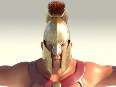 Spartan Warrior  Low-poly 3D model