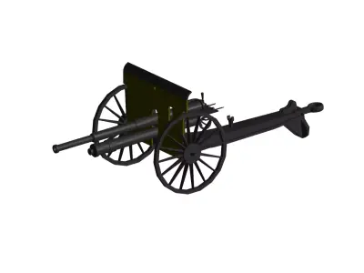 old military canon 3D model