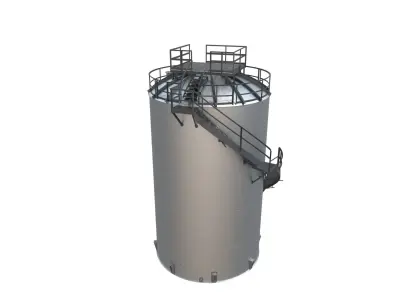 Silo tank industrial 3d model 3D model