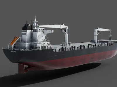 Cargo Ship Low-poly 3D model purchase
