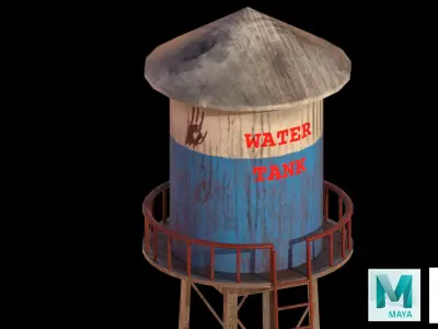 Water Tank Low-poly 3D model buy