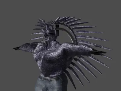 Bird monster girl Free low-poly 3D model
