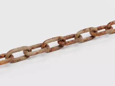 Rusty Chain V1 - Heavy Duty Steel Proof 3D model