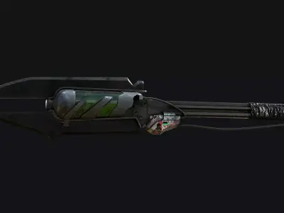 Toxic Spear-Axe Low-poly 3D model