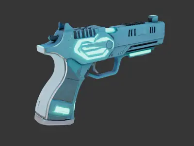 Futuristic Handgun Free low-poly 3D model