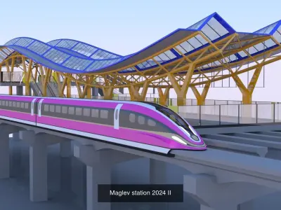 Maglev stations collection II 2024 3D Model Pack purchase