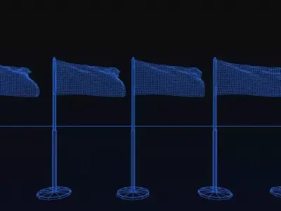 Flags Free low-poly 3D model