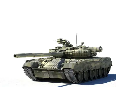 T-80U russian tank - russian tank 3D print model