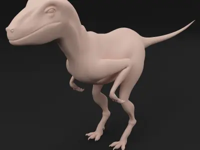 dinosaur velociraptor base mesh 3D model