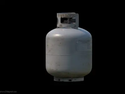 Propane gas cylinder 3D model
