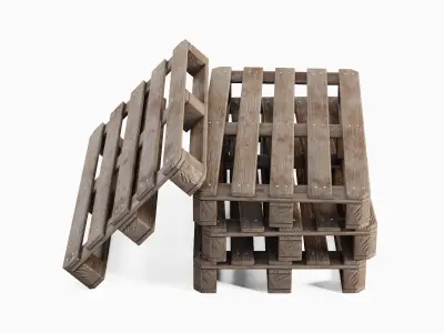 Wooden Pallet 03 3D model
