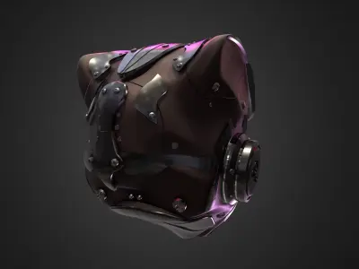HighPoly Sci-fi Helmet - Ngchipv Free 3D model