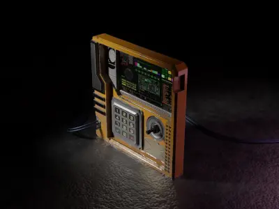 Sci Fi Industrial Console - Control Panel - Game Ready Free low-poly 3D model