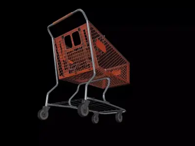 Shopping Carts Low-poly 3D model