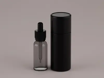 Dropper Bottle with Tube 3D model
