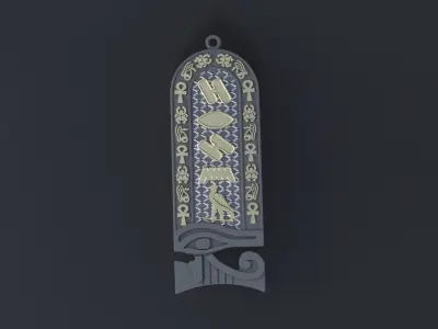 Egyptian-style pendants 3D print or CNC model  3D print model