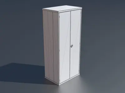 Workshop storage closet large 2 PBR 3D model