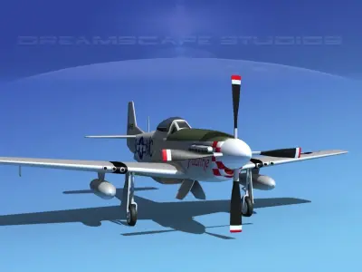 P-51D Mustang Pauline 3D model