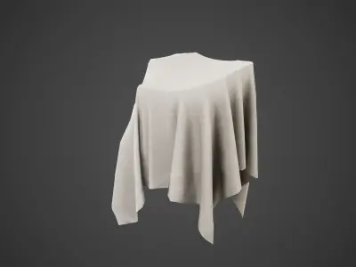Cover Fabric Low Poly Game Ready Low-poly 3D model