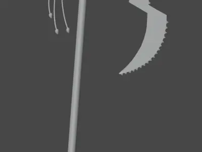 low poly sword 3d model axe with handle Free low-poly 3D model