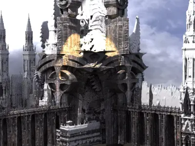 Vampires Golden Dawn Castle Kit bash extended  3D model
