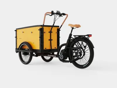 ECargo Squared Bike Low-poly 3D model