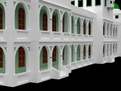 Suez Canal Authority Building Low-poly 3D model