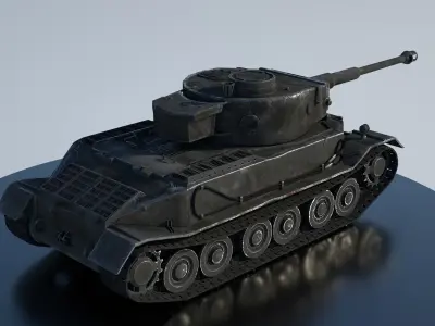Tank Tiger P 3D model Low-poly 3D model