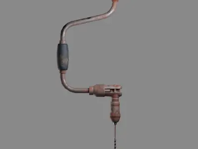Hand drill Low-poly 3D model purchase