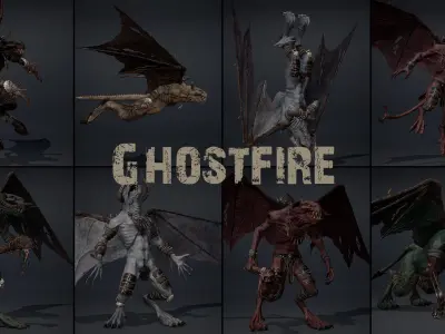 Flying Beasts Bundle Part 2 3D Model Pack