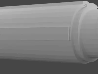 2A46 125mm Tank Gun 3d model Free 3D model