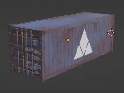 Cargo Crate Low-poly 3D model