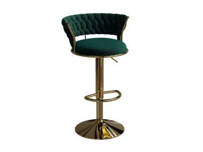 Vintage Swivel Adjustable Height Stool 3D model
