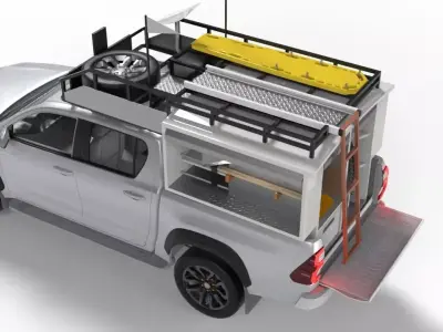 Mobile Emergency Assistance Module Pickup Truck 3D Vehicle  3D model
