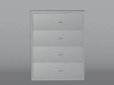 Wooden Wardrobe Low-poly 3D model Low-poly 3D model