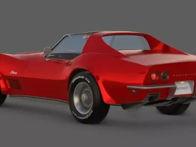 1971 Corvette C3 Stingray T-Top 3D Model  American Icon 3D model