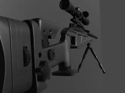 Blaser R93 German Police Sniper Rifle Hi-Res 3D model 3D model